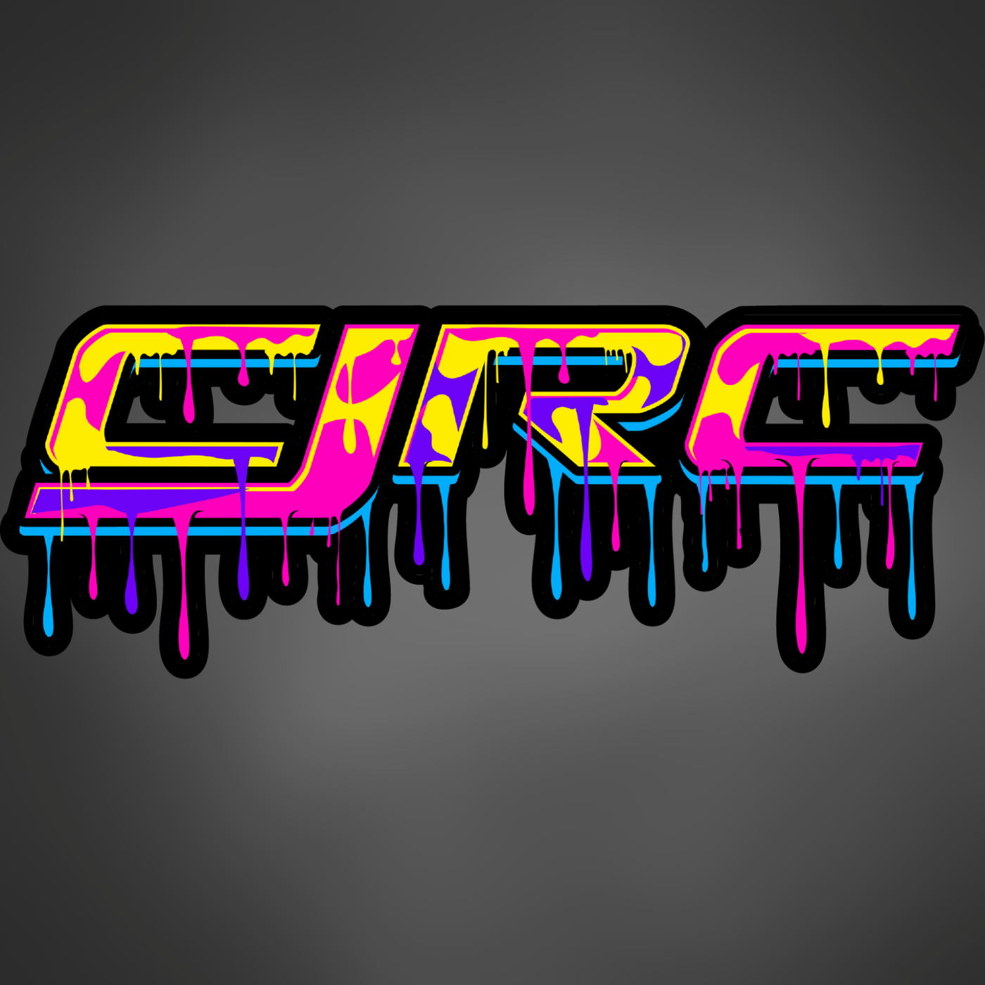 CJRC Drip Logo Sticker (Black) – CJ Race Cars
