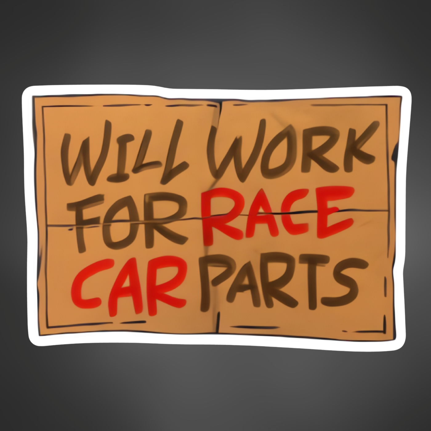 CJRC "Will Work For Parts" Sticker