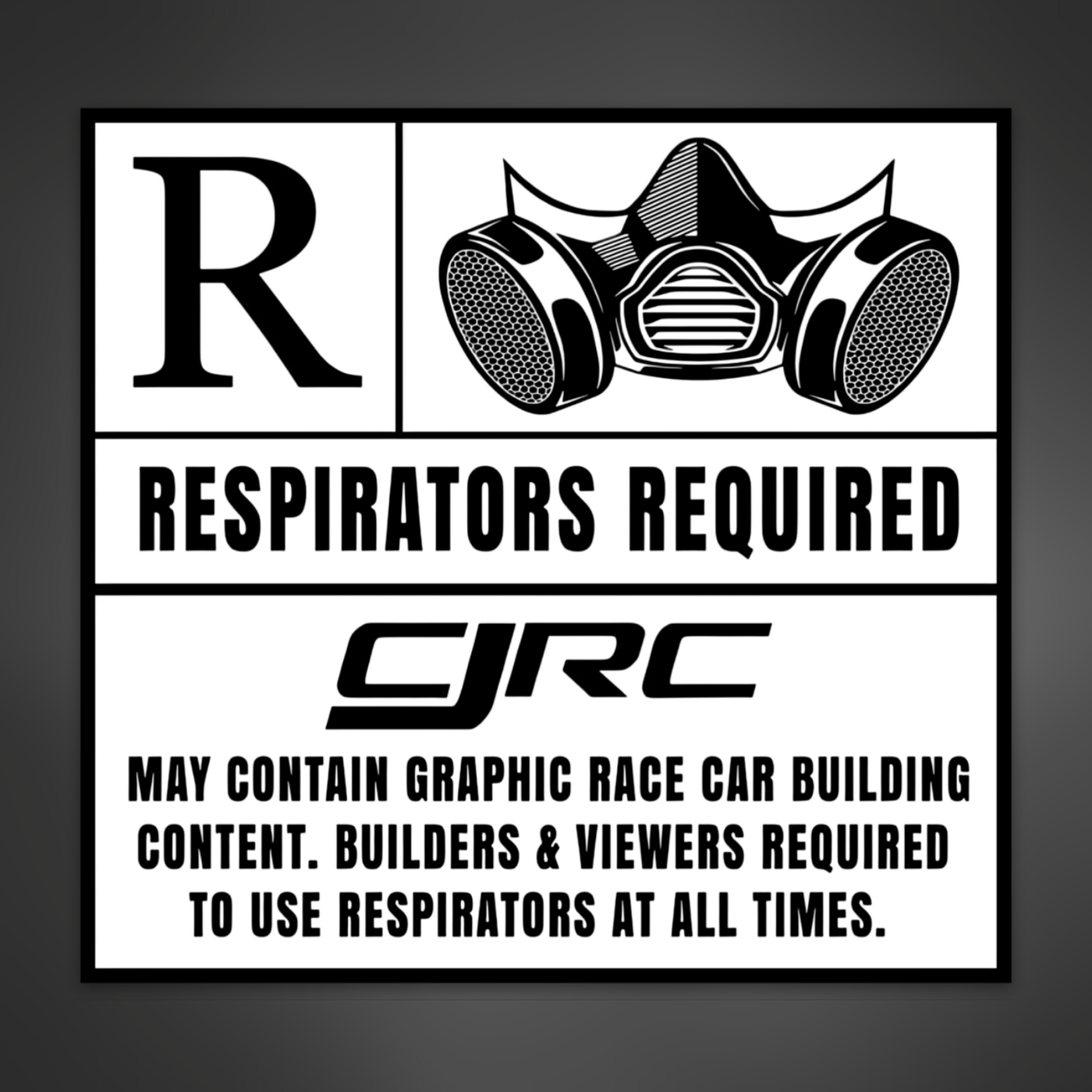 CJRC Respirator Sticker