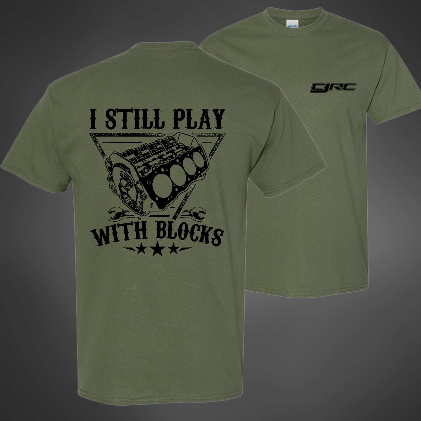 CJRC Play With Blocks Shirt (Military Green)