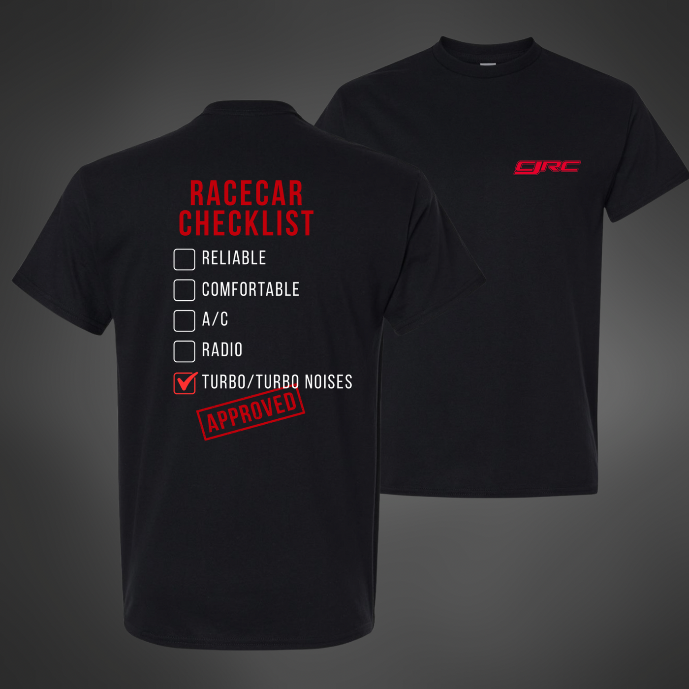 CJRC Racecar Checklist Shirt