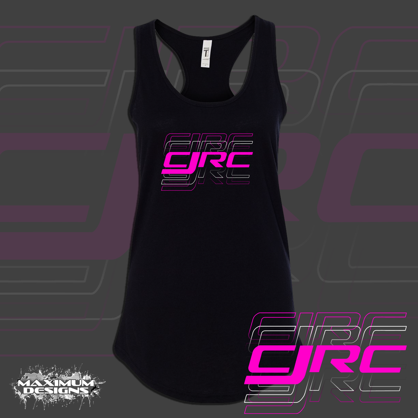 CJRC Ladies Pink Logo Tank Top